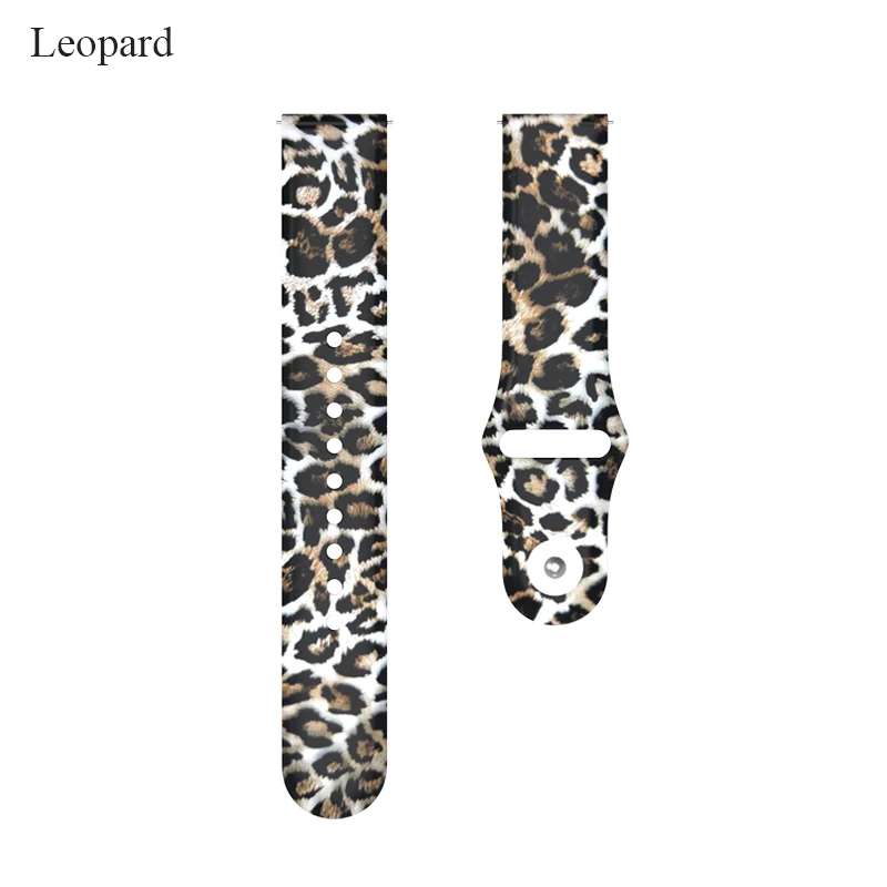 Leopard BOORUI pulsera amazfit ремешок bip силиконовая смазка 20 мм ремешок для часов Ремешок для наручных часов для xiaomi huami amazfit bip темп lite ремень 20 мм - Цвет: Leopard