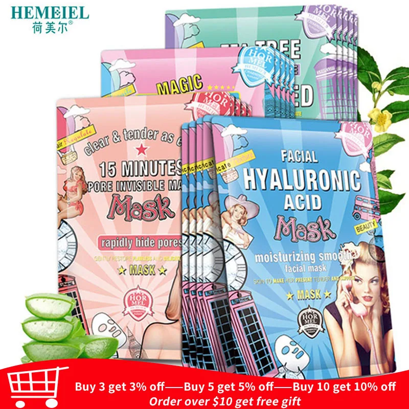 HEMEIEL гиалуроновая кислота, увлажняющая Корейская маска для лица, коллагеновая маска, маска для лечения акне, маска для лица, уход за кожей, корейская косметика