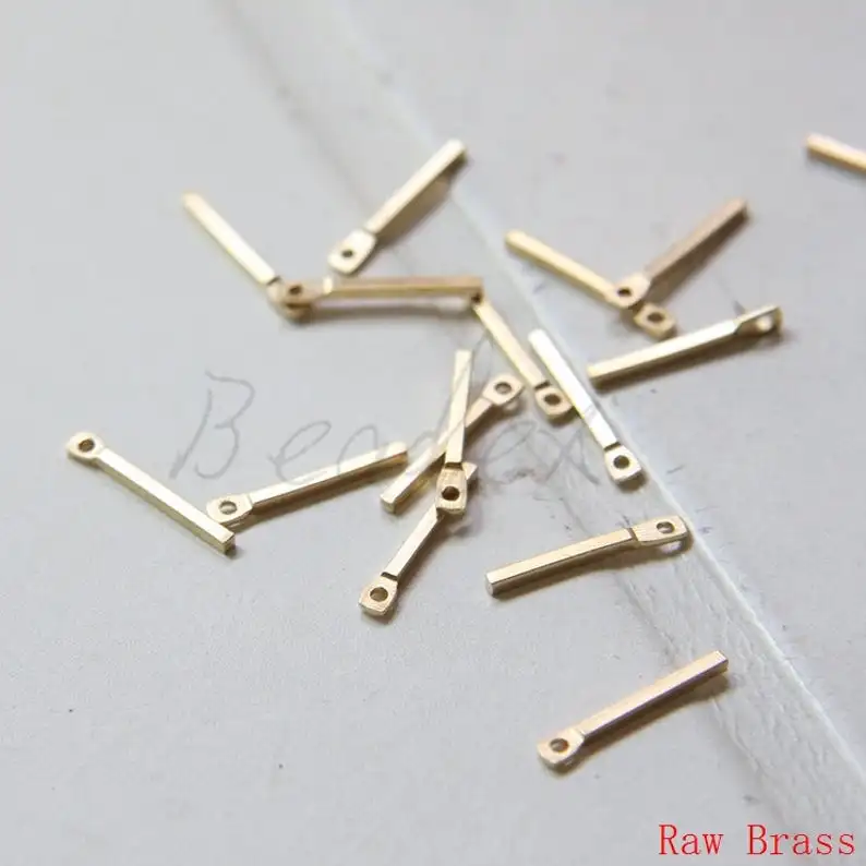 

Solid Brass Charm - Bar - One Hole 14x1.2mm (3304C)
