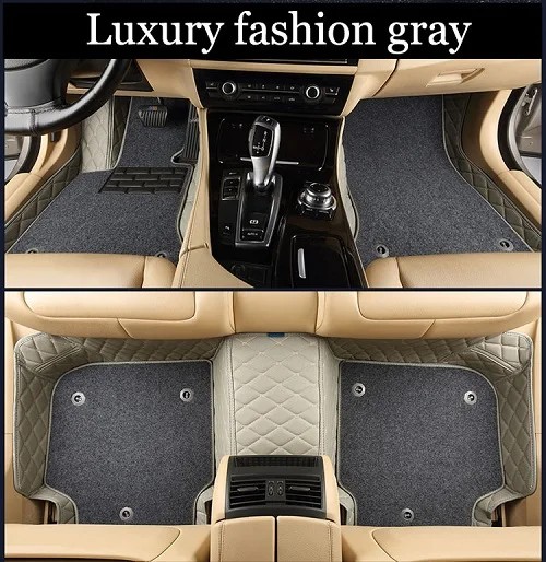 gray Роскошные автомобильные коврики для всех моделей для Honda Everus Crider Acura CDX MDX RDX коврики для автомобилей TL TLX ZDX Spirior - Название цвета: gray