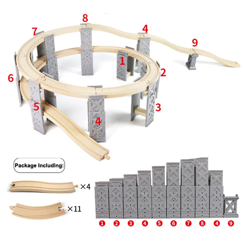 26 шт. пластиковые спиральные железнодорожные пути | Игрушки и хобби