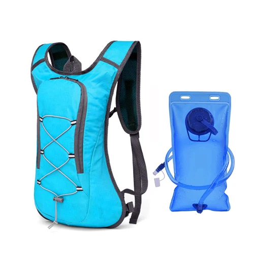 sky blue water bag NEWBOLER Спорт на открытом воздухе Велоспорт рюкзак из нейлона водонепроницаемый MTB дорожный велосипед велосипедная канистра для воды Альпинизм Пешие прогулки гидратация рюкзак для мужчин - Цвет: sky blue water bag