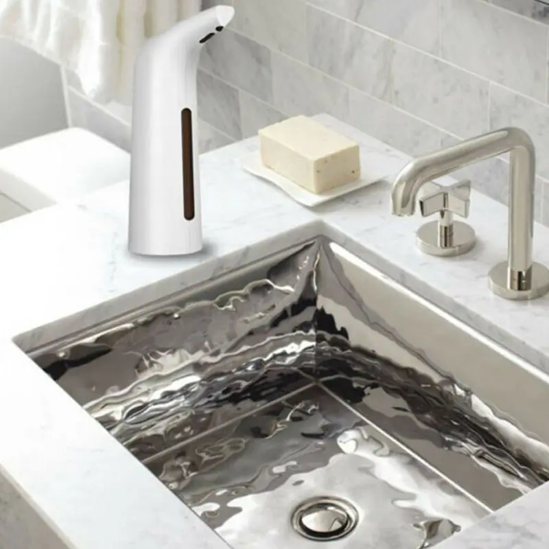 

400ML Automatic Liquid Soap Dispenser Smart IR Sensor Touchless Electroplated Sanitizer Dispensador for Kitchen Bathroom