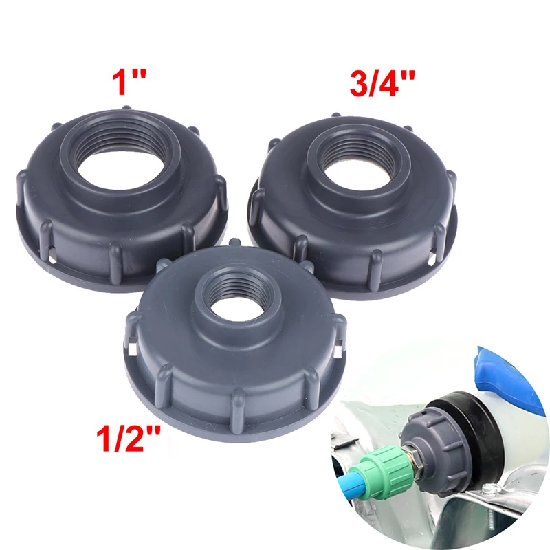 

NEW Durable IBC Tank fittings S60X6 Coarse Threaded Cap 60mm Female thread to 1/2",3/4",1" Adaptor Connector