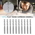 Спиральный Фрезерный резак с 2 канавками и хвостовиком 3,175, 18 дюйма, 10 шт.