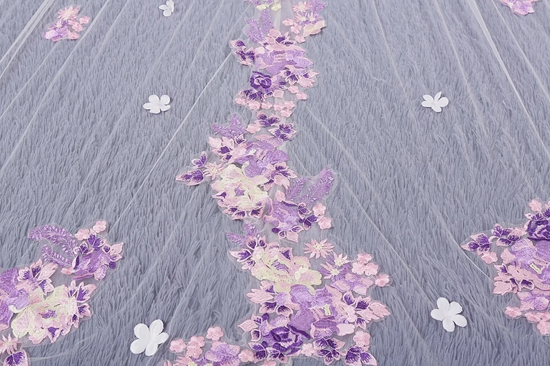 

New Arrival Colorful Lace Appliques cathedral wedding veil 2021 Velos de novia largos casamento Bridal veils mantilla de novia