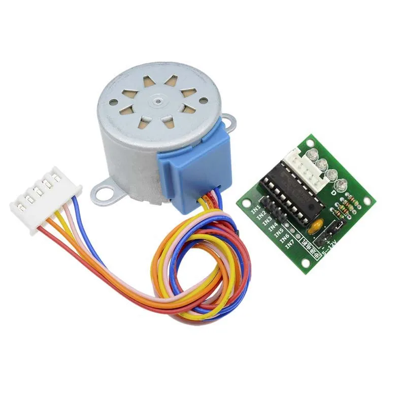 28 мм 28BYJ-48 умная электроника 12V 4-фазный 5-проводной DC Шестерни шаговый двигатель +