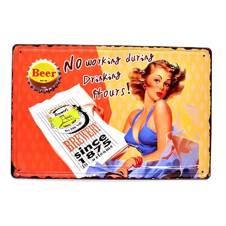 Пицца гараж кофе Pinup 3D Винтаж Металл с тиснением оловянные знаки бар паб кафе Декор тарелки настенные наклейки для уборной железной живописи