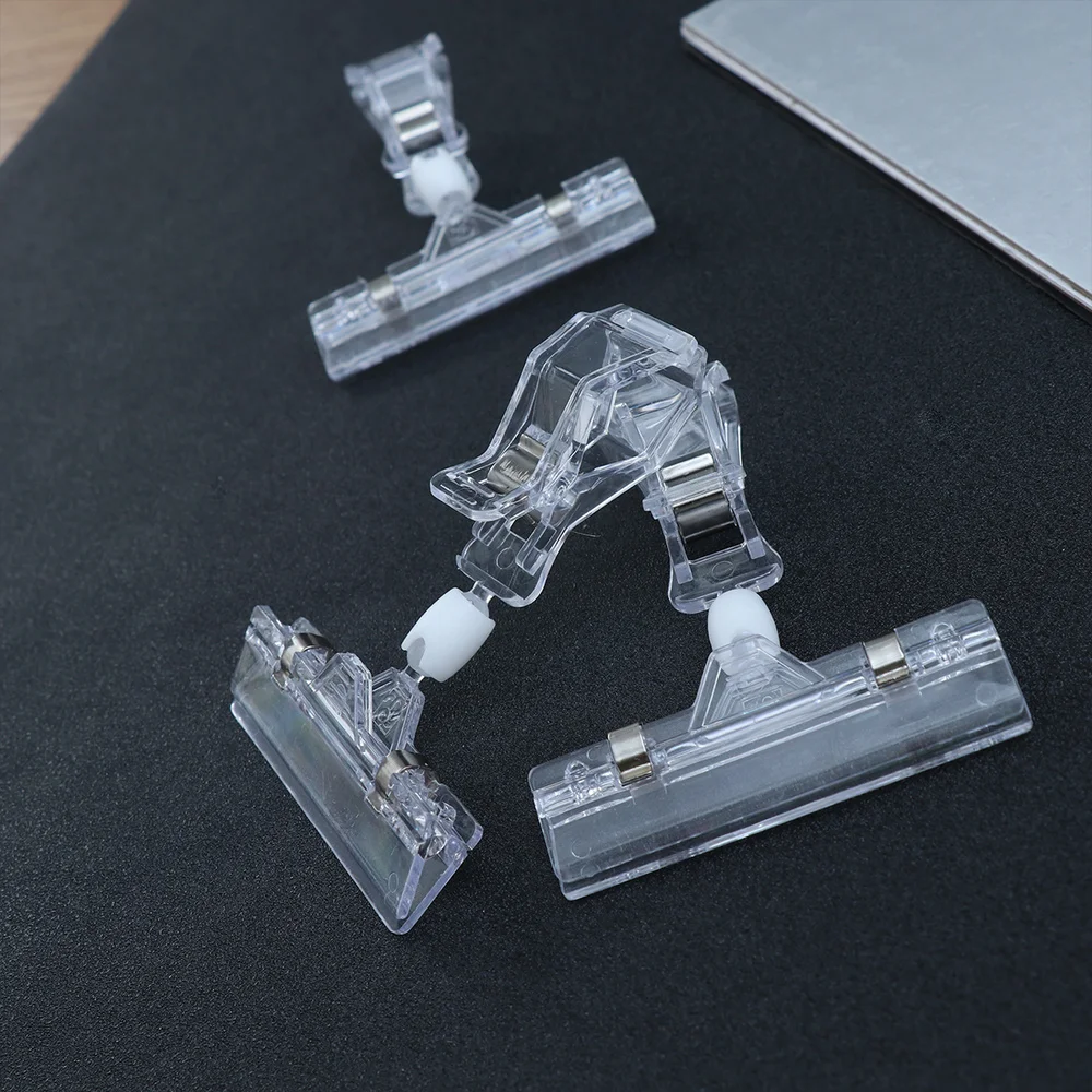 

10PCS Transparent Label Clips Price Tag Clamp Note Fixator for Home Shooping Mall Market