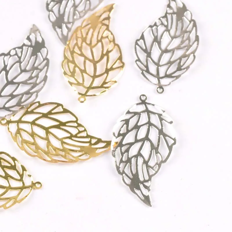 20 шт. Металл поделки Золото Серебро лист филигранные обертки цветок Разъемы для