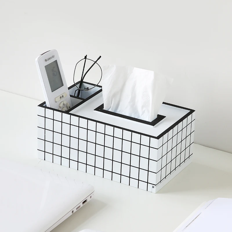 

Home sitting room tissue box Nordic ins simple remote control to receive multifunctional tea table napkin paper box