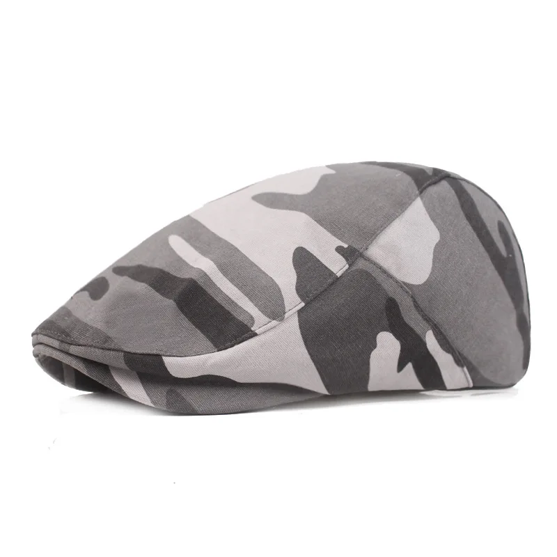 2021 Unisex Spring Summer Newsboy Caps Men Cotton Flat Camouflage Berets for Men Women Visor Casual Hat