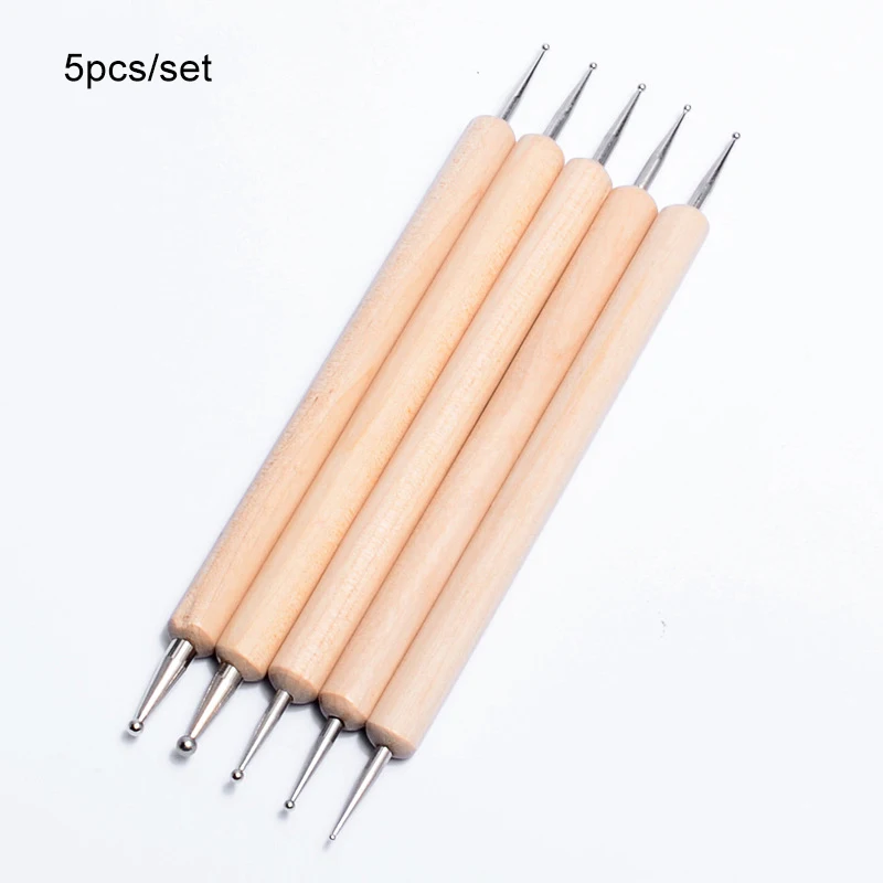 Wooden Dotting Pen 1 упаковка, светящиеся Стразы для ногтей, разные размеры, кристаллы для ногтей, блестящее стекло, 3D Шарм, плоская задняя сторона, стразы, флуоресцентный ноготь, художественные украшения - Цвет: Wooden Dotting Pen