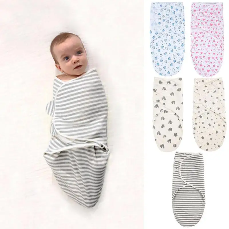 Мягкий детский хлопковый спальный мешок для пеленания конверт новорожденных 0-3
