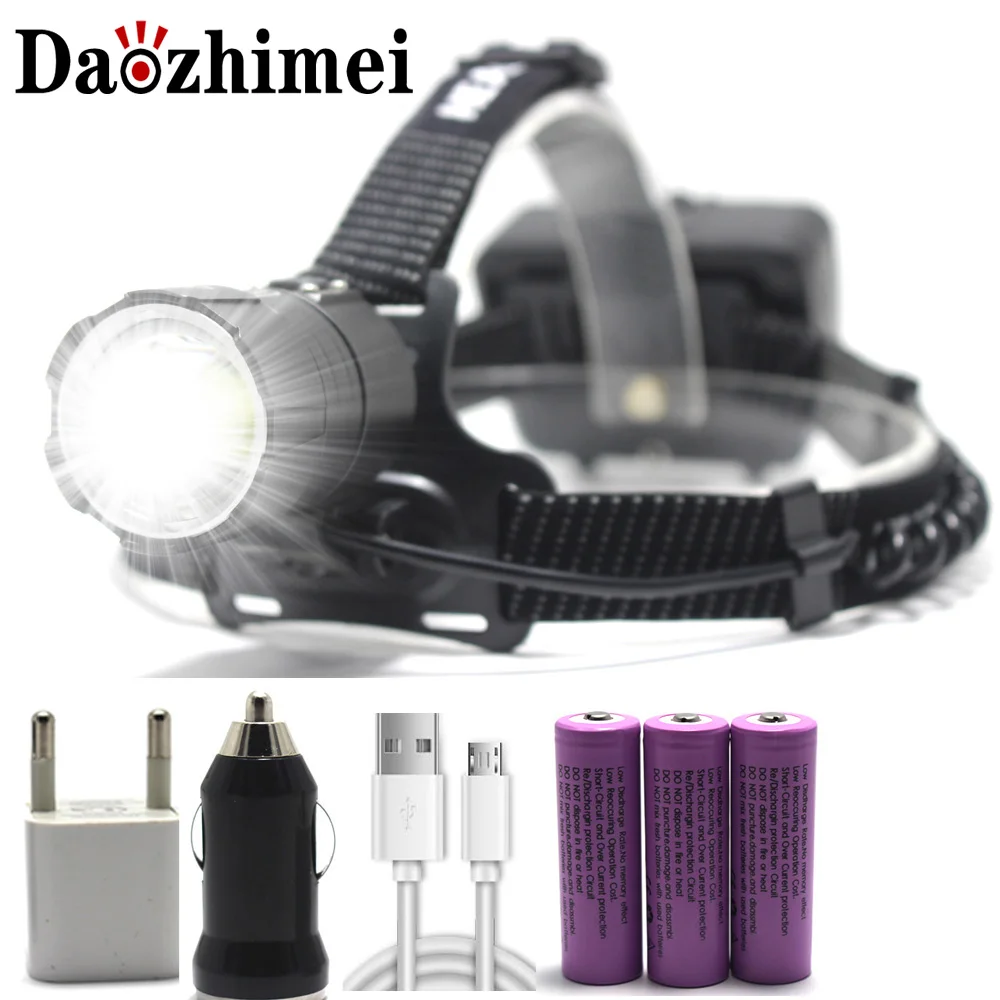 

8000LM Led headlamp XHP70.2 powerful USB flashlight Zoom headlight 3-Modes Lantern head lamp Waterproof camping Torch