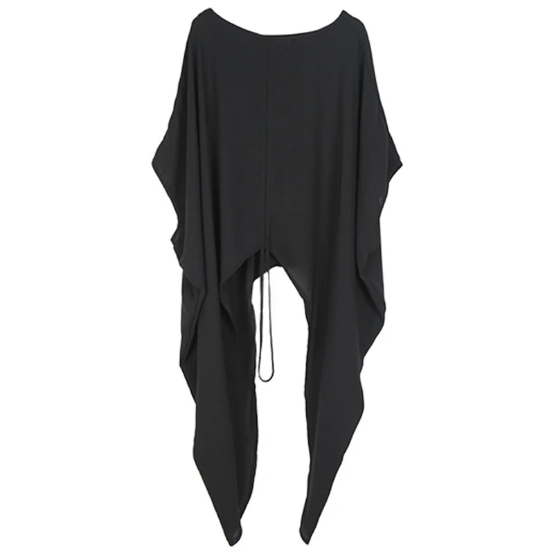 Ассиметричная плиссированная футболка XITAO на шнурке Корейская женская одежда 2019