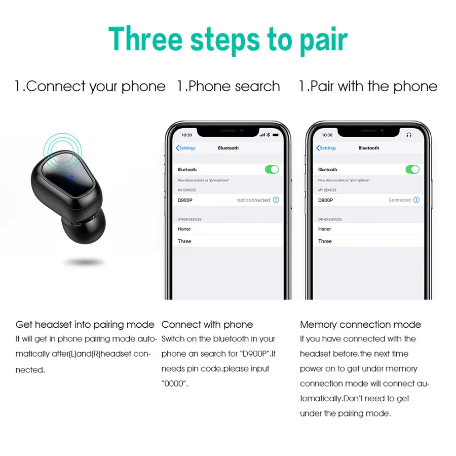 Беспроводные наушники Syllable TWS Bluetooth 5 0 спортивные с микрофонами