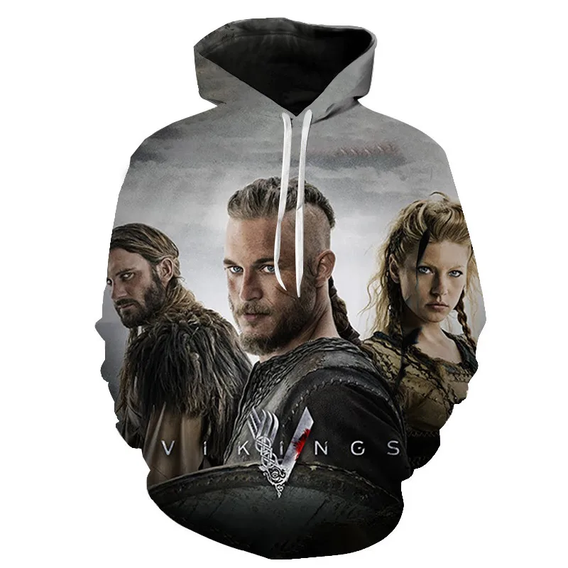 

2020 New Movie Viking Hoodies 3D Print Hoody Men Women Jackets Coats Funny Sweatshirts Vikings Odin Pullover Streetwear Clothes