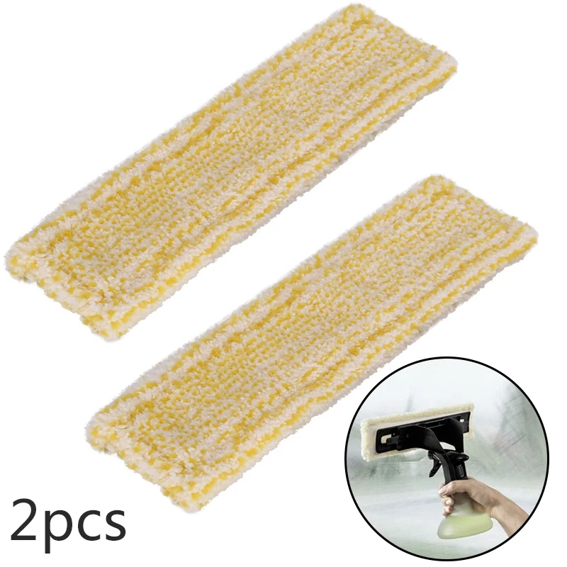 

2pcs Microfibre Mop Cloth For Karcher WV2 WV5 WV 50 60 75 Plus Casement Window Cleaning Machine 2.633-130.0 Glass Cleaning Tool