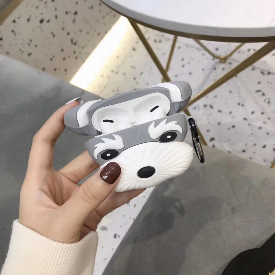 3D чехол для наушников для Airpods Pro Чехол Силиконовый Медведь Кролик поросенок Мультяшные наушники/Earpods чехол для Apple Air pods Pro 3 чехол кошка - Цвет: 655L