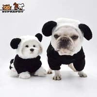 suprepet coral fleece padded panda dog sweaters winter korean pullover dog hoodies for french bulldog warm soft dog suits