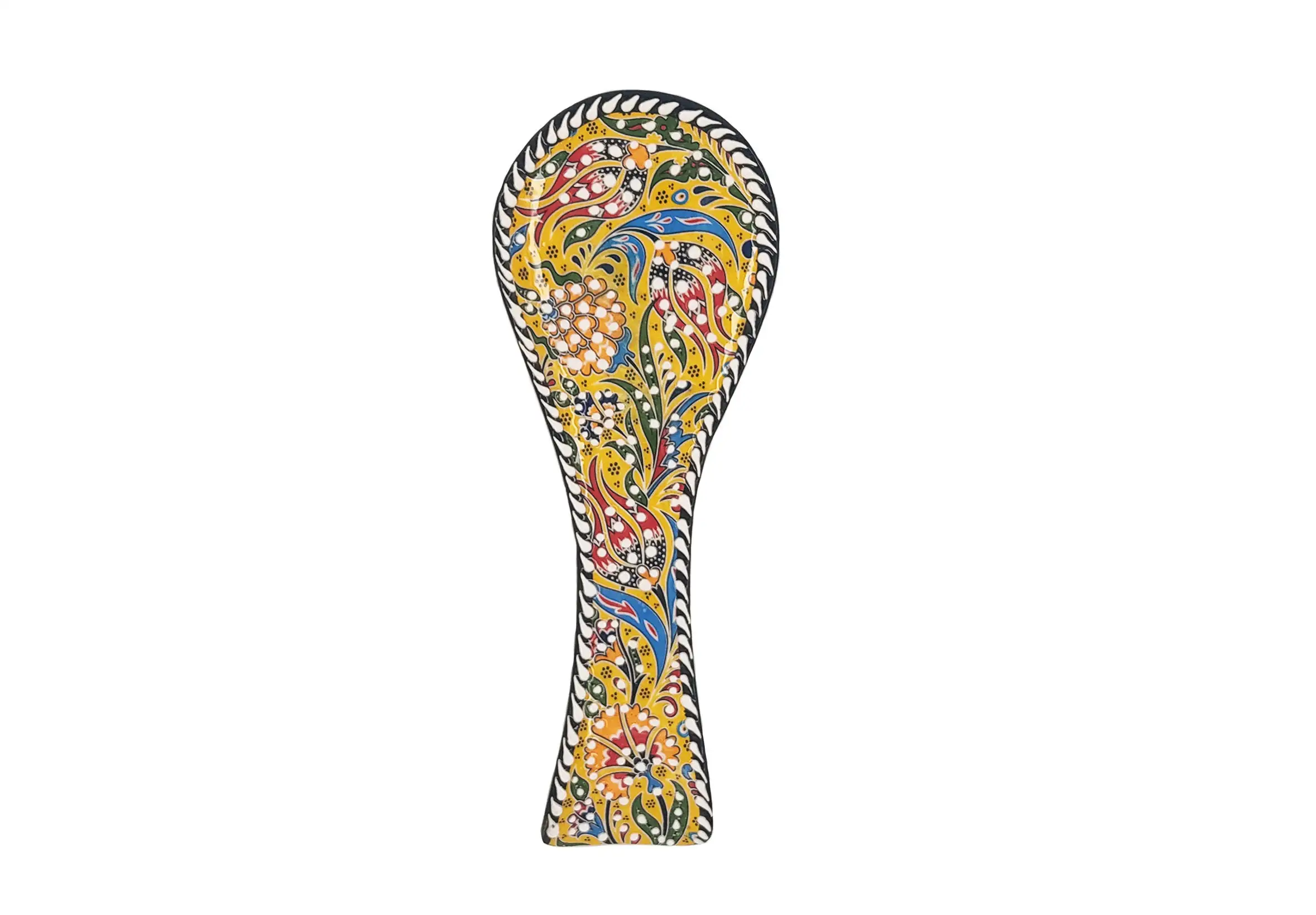 Ceramic Spoon Rest Handmade and Handpainted Pottery, Spoon, Kitchen decor, Spoon holder, Ceramic present