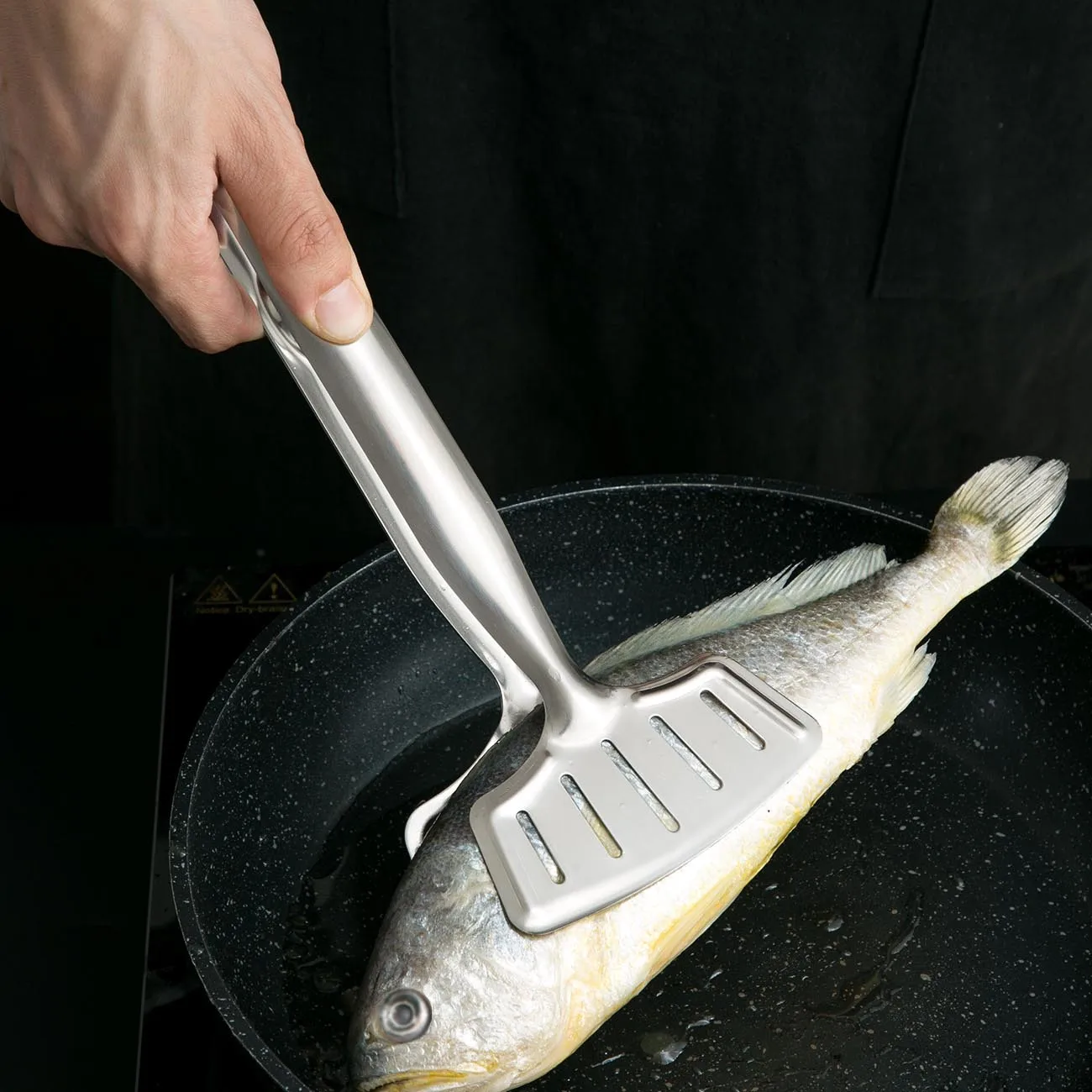 Лопатка для сковородки из нержавеющей стали фильтр масляный зажим домашняя