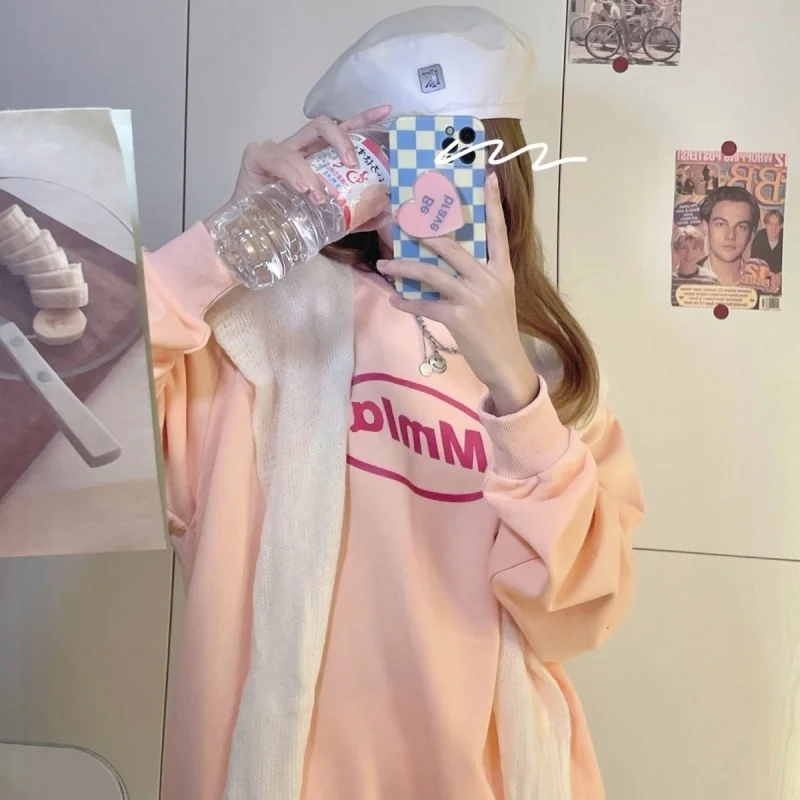 

Осенняя одежда Real Shot 2021, тонкий свитер, женский свитер с круглым вырезом и принтом