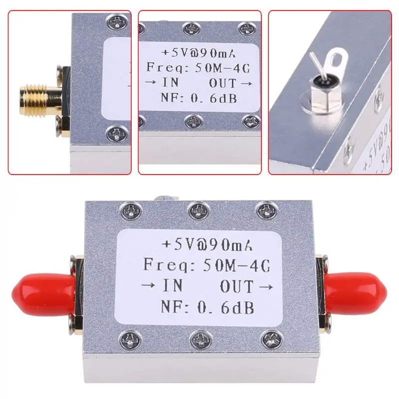AIMOMETER 50M-4GHz усилитель низкого уровня шума LNA Ham радиомодуль RF FM HF VHF NF = 0 6 дб-110 дБм |