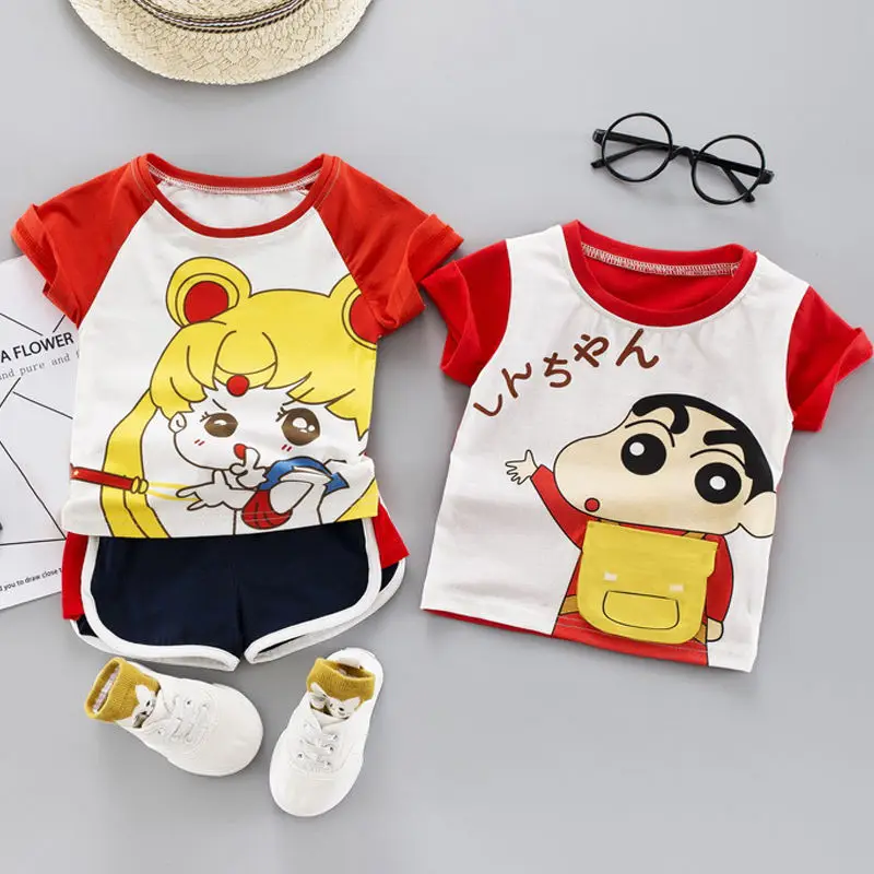 Комплект одежды для малышей с японским рисунком Пикачу Crayon Shin-chan Человек-паук
