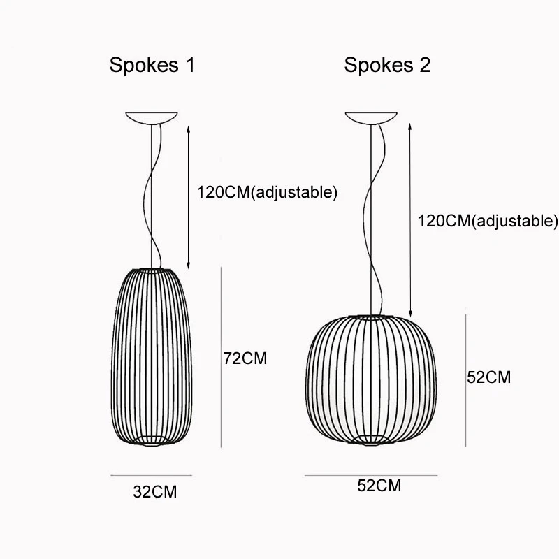 Foscarini спицы 1/2 подвесные светильники современный светодиодный подвесной