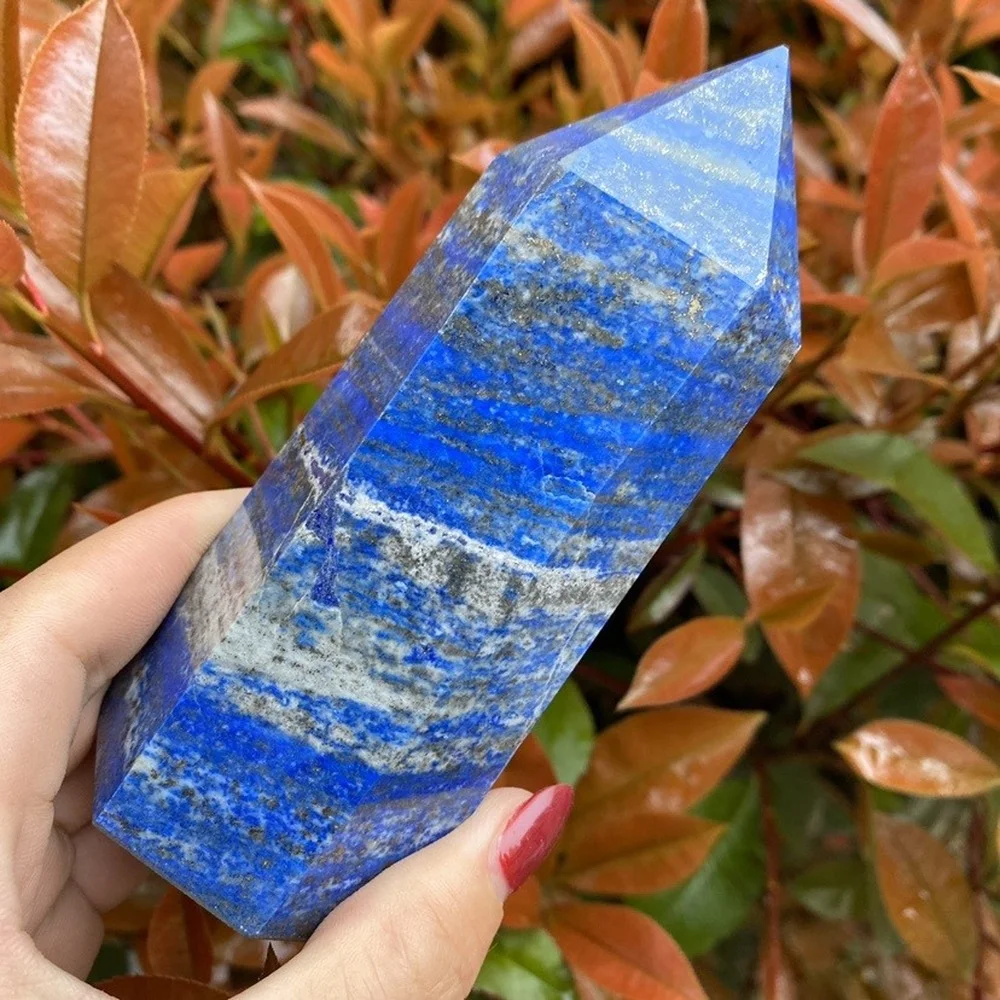 

About 200g/300g/500gNatural Lazuli Crystal Point High Quality Tiger Eye Quartz Crystal Points Wand