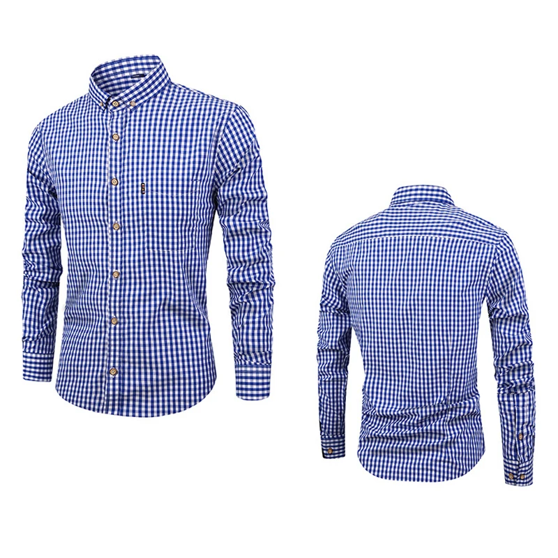 

Name Brand Vintage Men's Dress Shirts Stripe 4XL Plus Size Breathable Cotton Long Sleeve Slim Fit Plaid Mens Shirt Casual A714