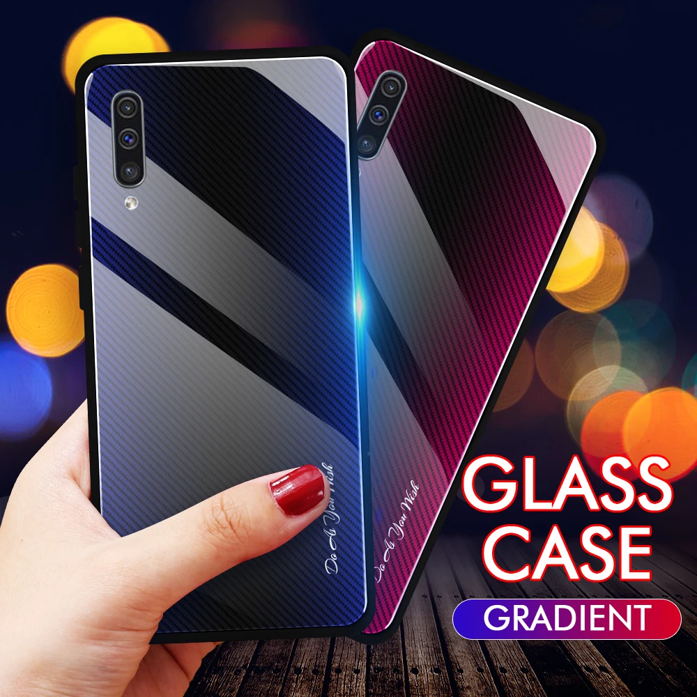 Зеркальный текстурный чехол для телефона из закаленного стекла Samsung Galaxy Note 8 9 Note10