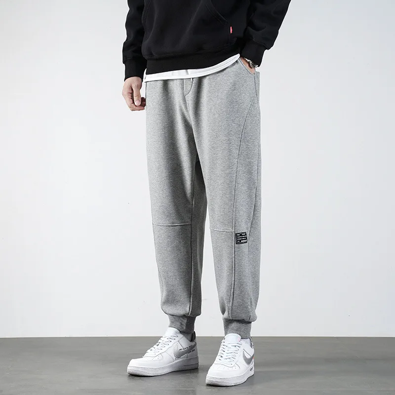 

Summer quarter sweatpants men's loose large casual Leggings stitching knitted pants trendy brand 70 cotton pants men's pants