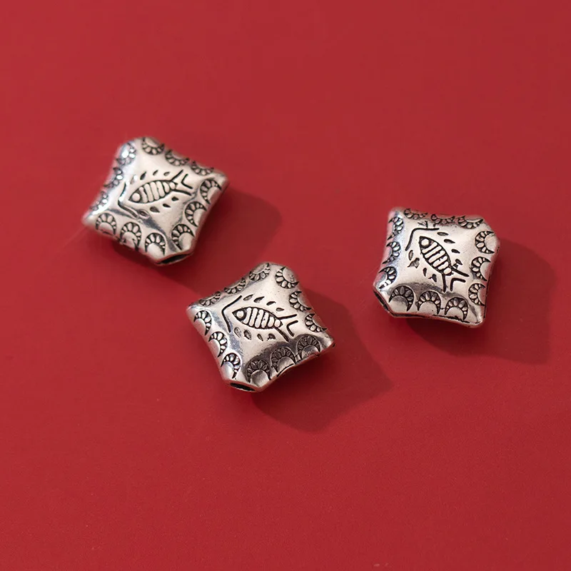 MEETSOFT винтажные подвески из стерлингового серебра S925 пробы с геометрическим