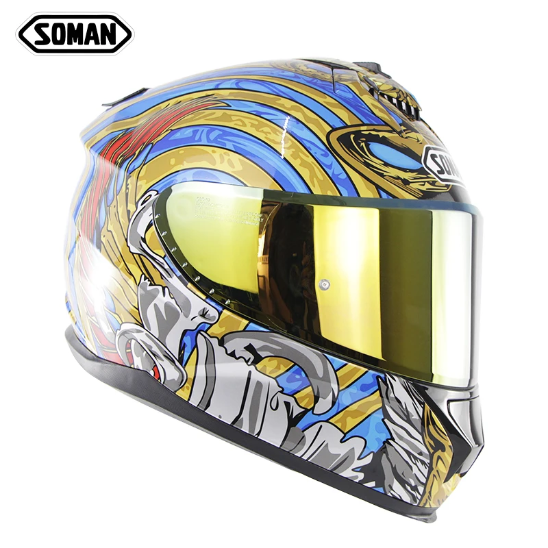 Зимний мужской гоночный мотоциклетный шлем с двойным козырьком для мотокросса ECE