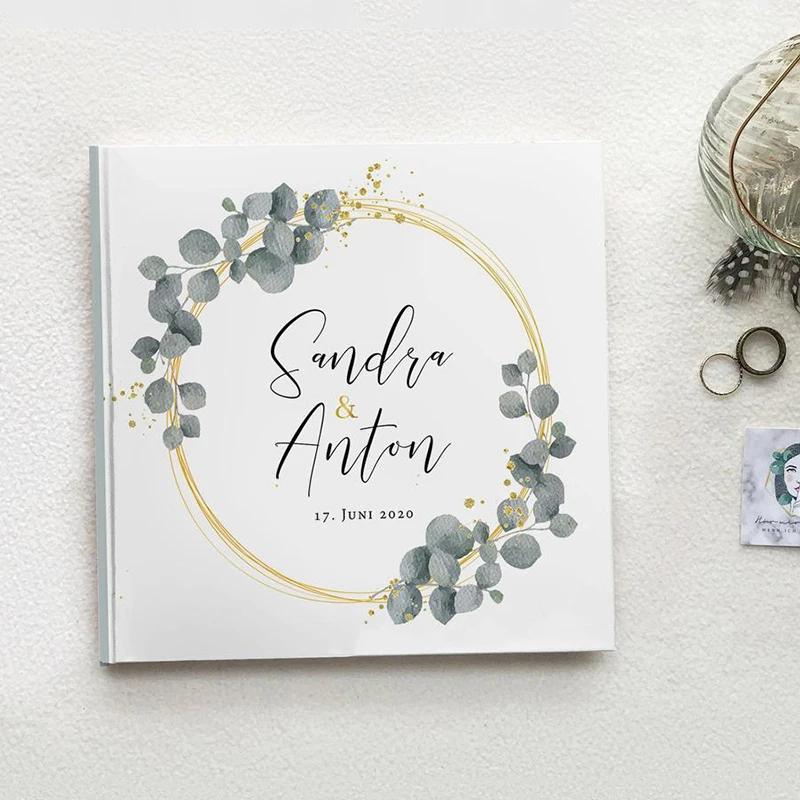 

Custom Wedding Guest Book Greenery Glitter Wedding Guestbook Burgundy Floral Wedding Album Wedding Photo Sign Bridal Shower Book