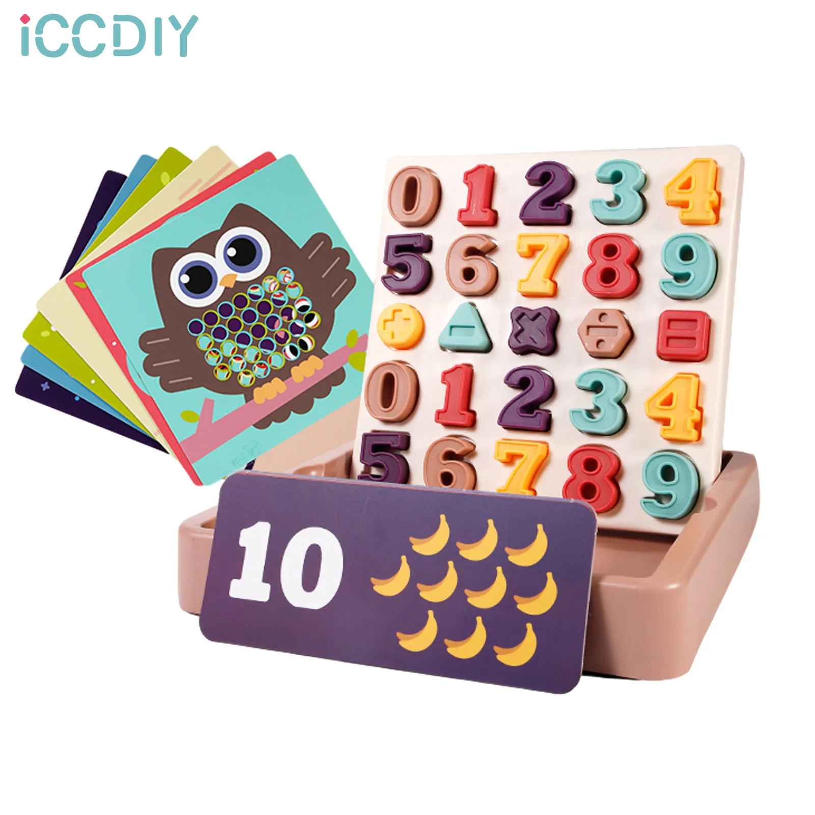 

Children's Educational Logarithmic Board Building Blocks Toy Number Shape Matching Puzzle Children Teaching Aids 6-in-1 Toys Set
