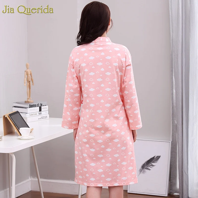 Халат халат женское кимоно 100% хлопок v-образный вырез розовый цвет свободный