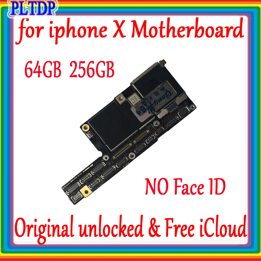 256 оригинальная материнская плата для iPhone x с разблокировкой по лицу 64 ГБ/100% ГБ |