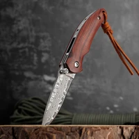 luomei damascus survival folding knife bushcraft tactical hunting camping military knife multitool self defense knife