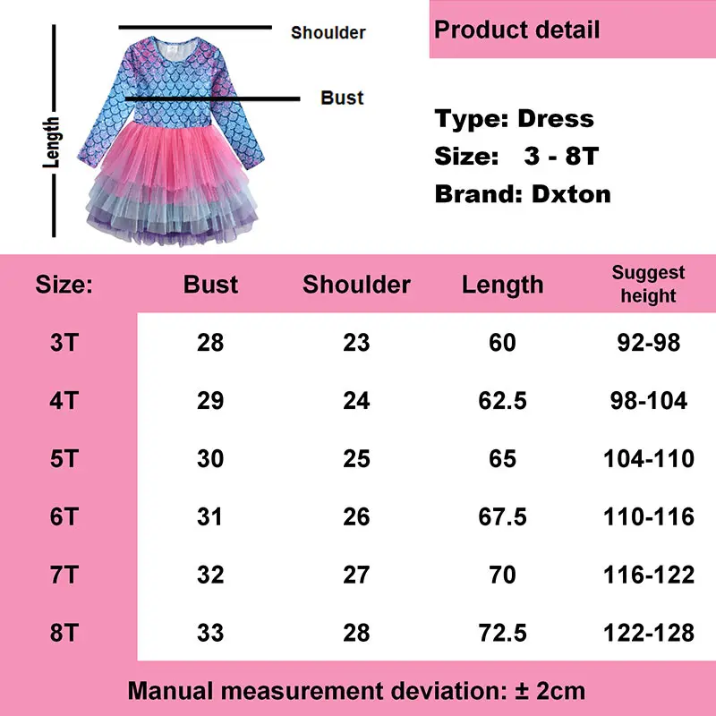 DXTON Princess Kids Dress Winter Girls Party Long Sleeve Baby Children Clothes 2019 Christmas Costumes LH4594 | Детская одежда и