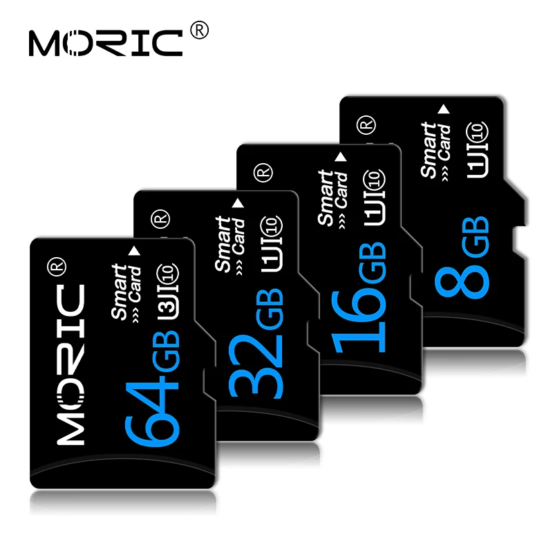 Moric Micro SD карта памяти 64 ГБ 32 16 8 12 Гб sd/TF 256 128 класс 10 с бесплатным адаптером|Карты