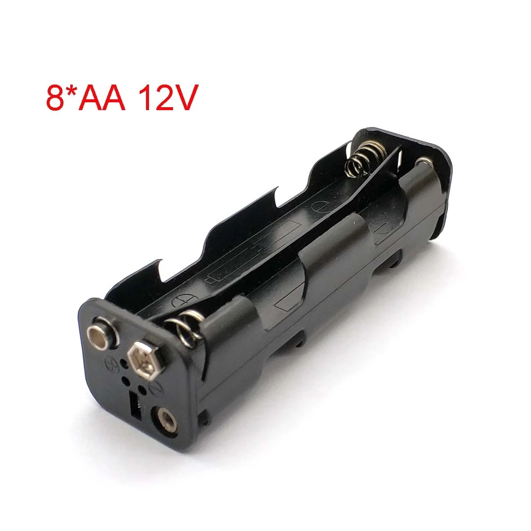 Длинная полоса Тип 8 X AA батарейный отсек держатель 12V Back To коробка для хранения