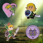 Булавка для лацканов Zeldas с дыханием дикой природы, блестящая маска с ужасной судьбой, ювелирные изделия с блестящим мечом