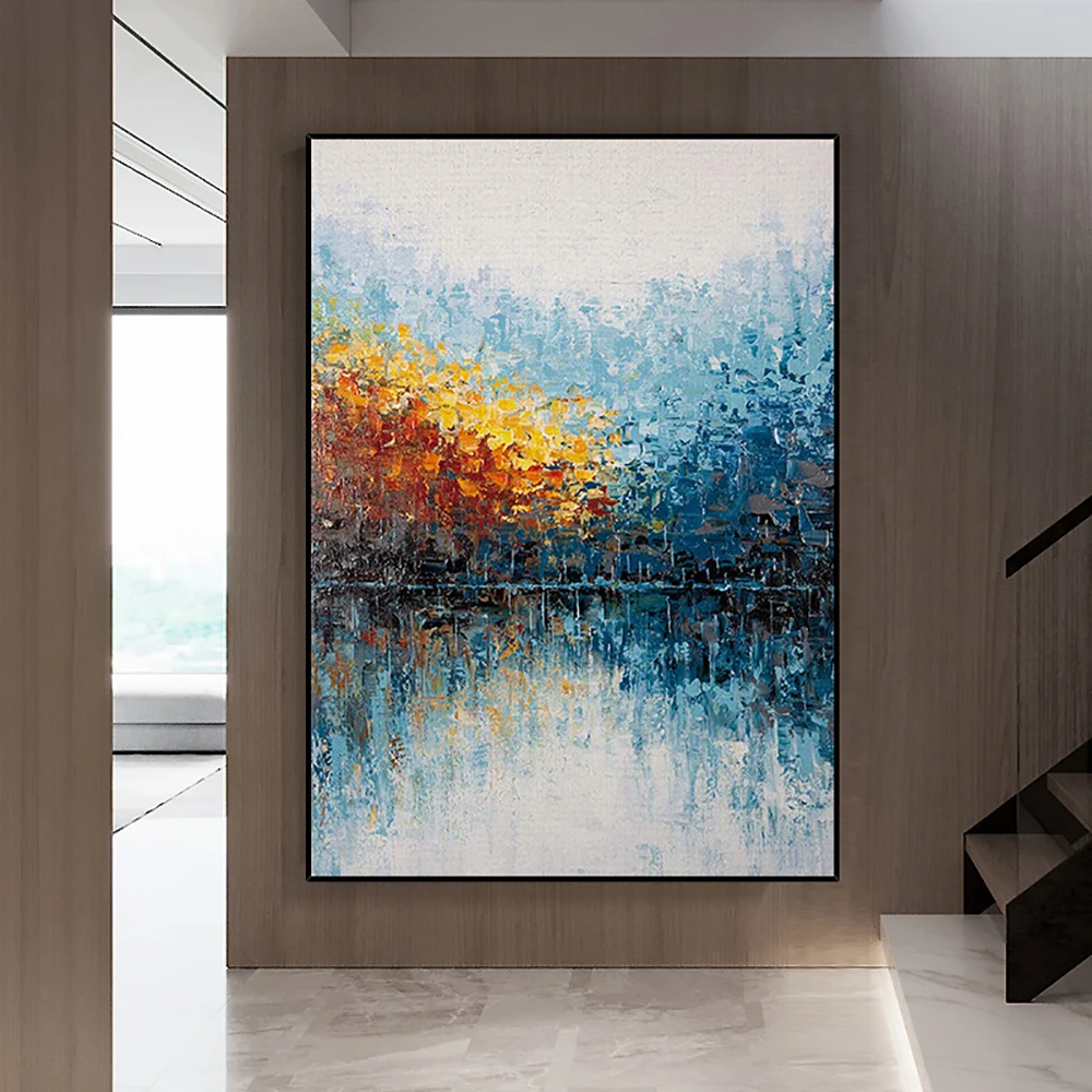 

Landscape Tree Abstract Oil Painting Hand Painted Wall Art Paintings Home Living Room Office Large-scale Salon Decoration Murals