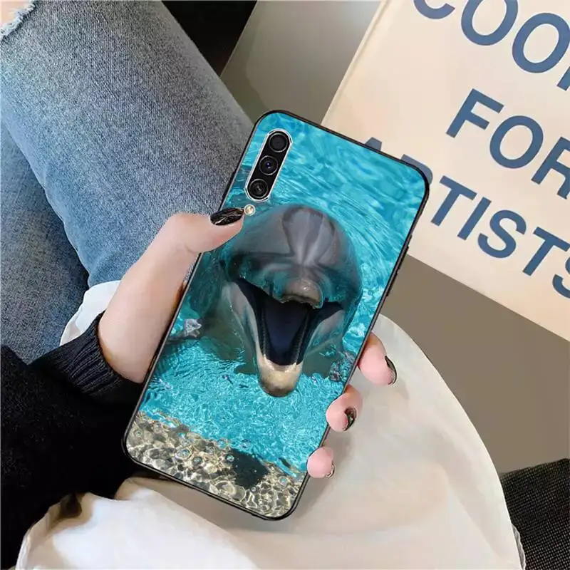 

Ocean cute dolphin animal Phone Case For Samsung galaxy S 9 10 20 A 10 21 30 31 40 50 51 71 s note 20 j 4 2018 plus