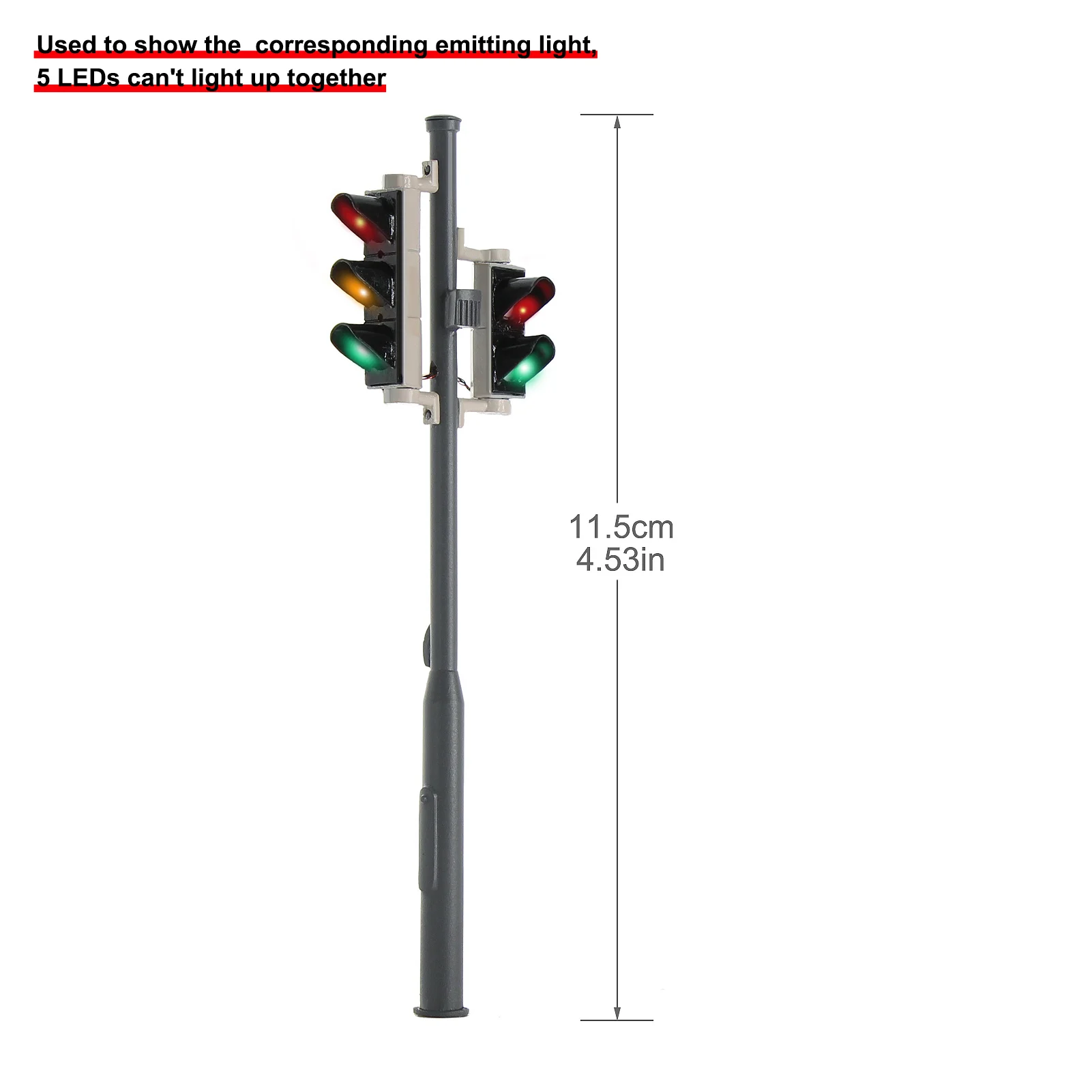 2 шт. я масштабная модель светофоры 5-LEDs 1:32 блок сигнала 11 5 cm движение светильник