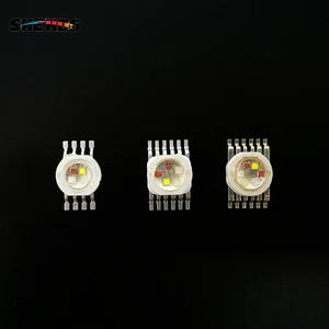 Светодиодная лампа RGBWUA 4 в 1, 5 в 1, 6 в 1, с краснымизеленымисинимибелыми и янтарно-фиолетовыми светодиодами для сценического освещения, 1 шт.